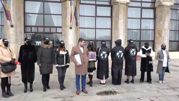 Flashmob-ul jurnaliștilor moldoveni, la București: S-a mers pe maniera lui Putin de a lupta cu presa din opoziție